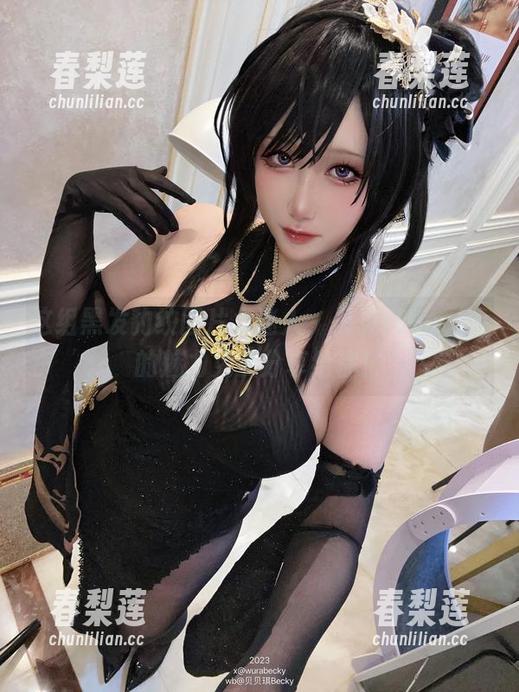 这组黑发豹纹图片太迷人，贝贝琪Becky的魅力免费分享给你！